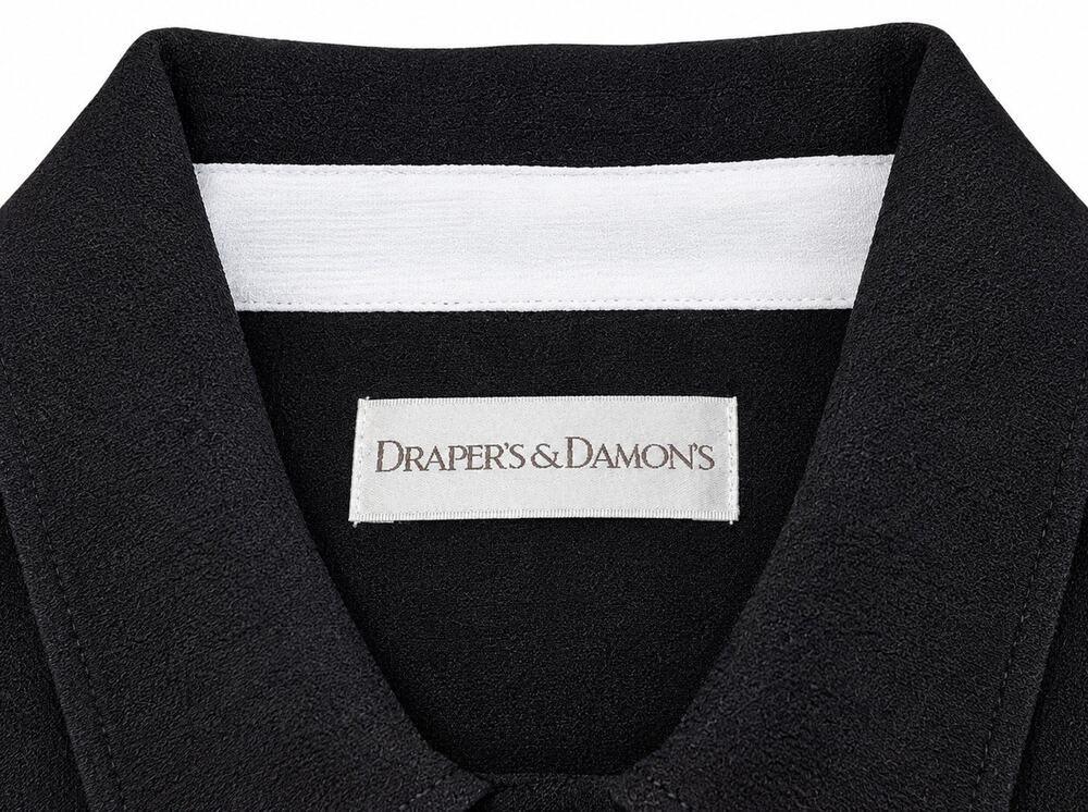 Draper’s & Damon’s Women’s Black Long Sleeve Button Front Shirt Top Size XL